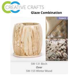 Birch SW-131 over Winter Wood SW-155 Stoneware Combination